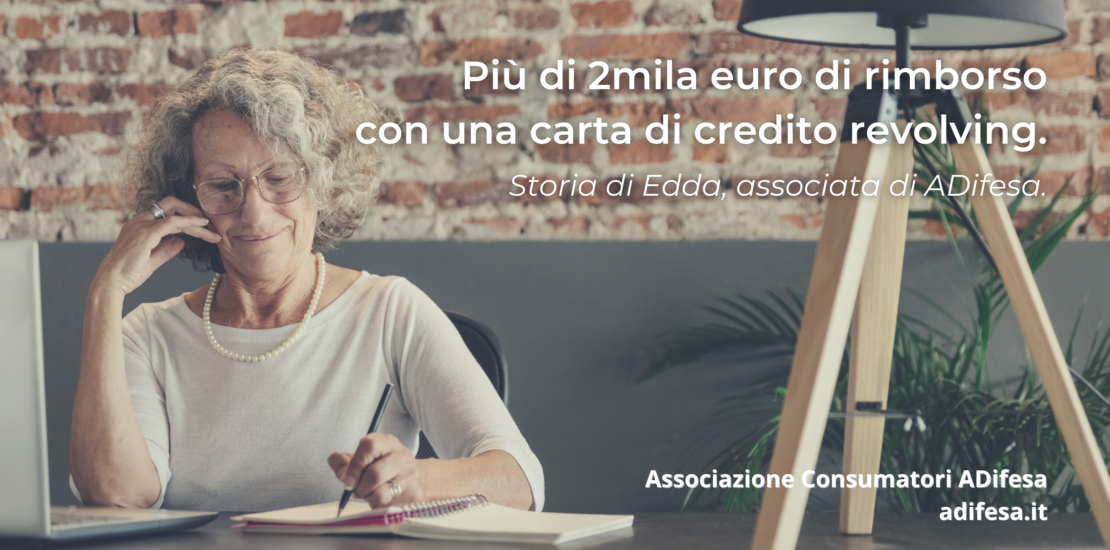 Carta revolving, più di 2mila euro di rimborso