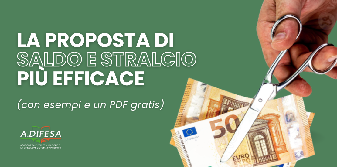 Visual ADifesa – Blog – La proposta di saldo e stralcio ideale (con esempi e PDF gratis)